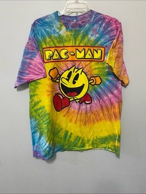 Pac-Man Gender Neutral Tie-Dye Short Sleeve Graphic Tee - Multicolor